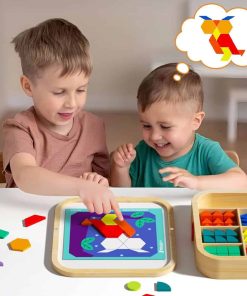 Alternative view of MosaicBox™ - Дървен Магнитен Танрам Комплект – 288 Части